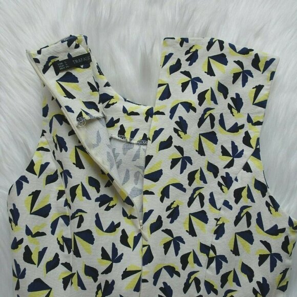 Zara Trafaluc Women's Tank Dress Sleeveless Box-Pleated Geometric Print Zip S - Picture 8 of 12